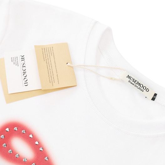 IVE Wonyoung Inspired Bow Beaded Tee