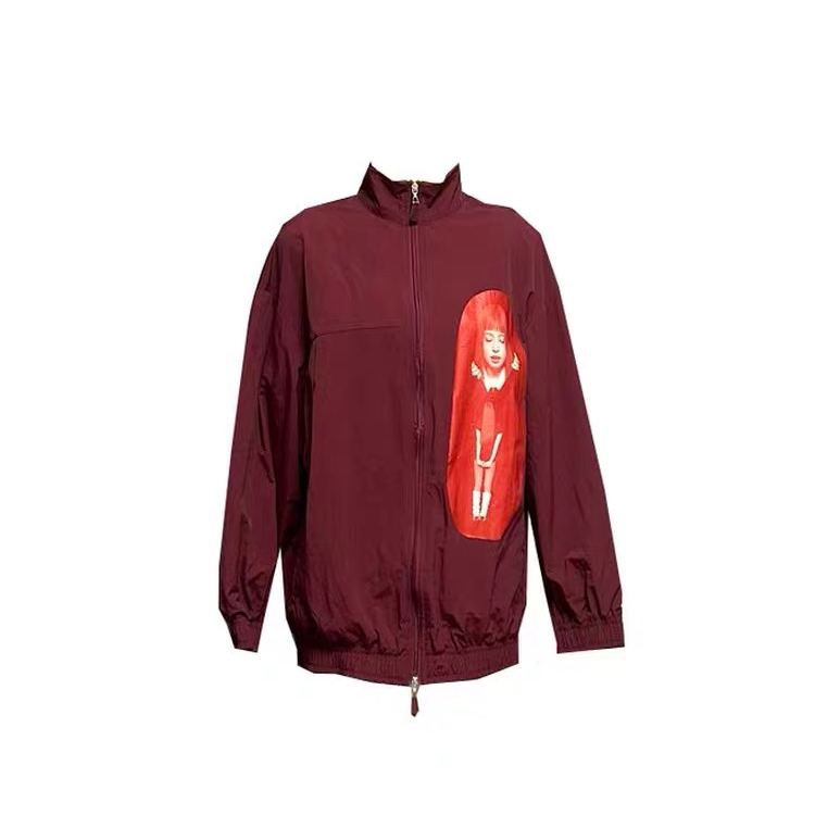 Blackpink Jennie Inspired Coachella Burgundy Jacket  
