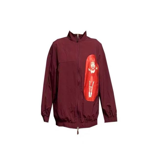 Blackpink Jennie Inspired Coachella Burgundy Jacket  
