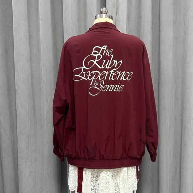 Blackpink Jennie Inspired Coachella Burgundy Jacket  
