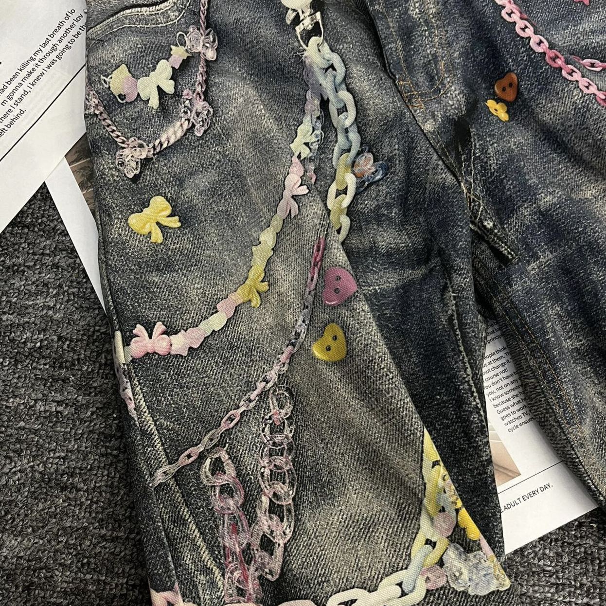 Blackpink Jennie Inspired 3D Candy Chain Printed Pants