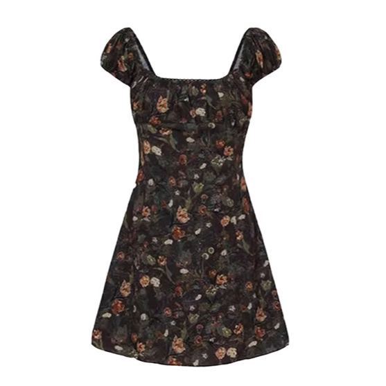 Babymonster Ahyeon Inspired Vintage Floral Dress