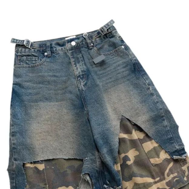 ENHYPEN Niki Inspired Patchwork Camo Cargo Pants