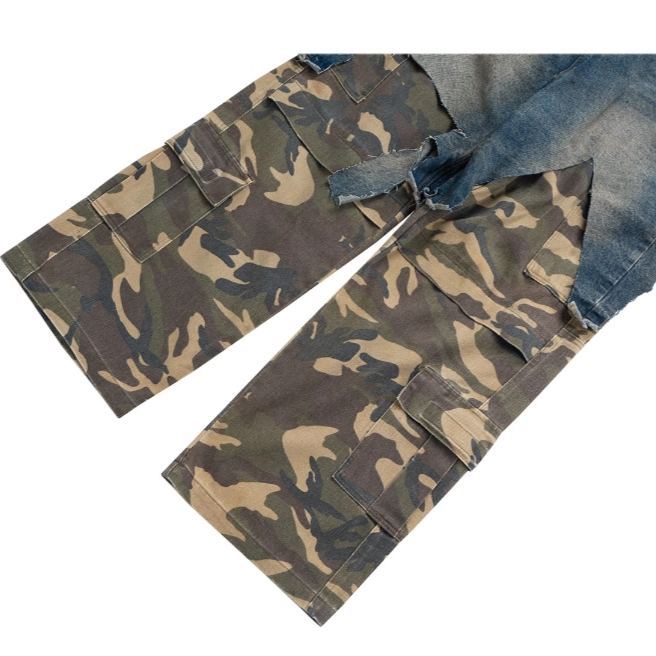ENHYPEN Niki Inspired Patchwork Camo Cargo Pants