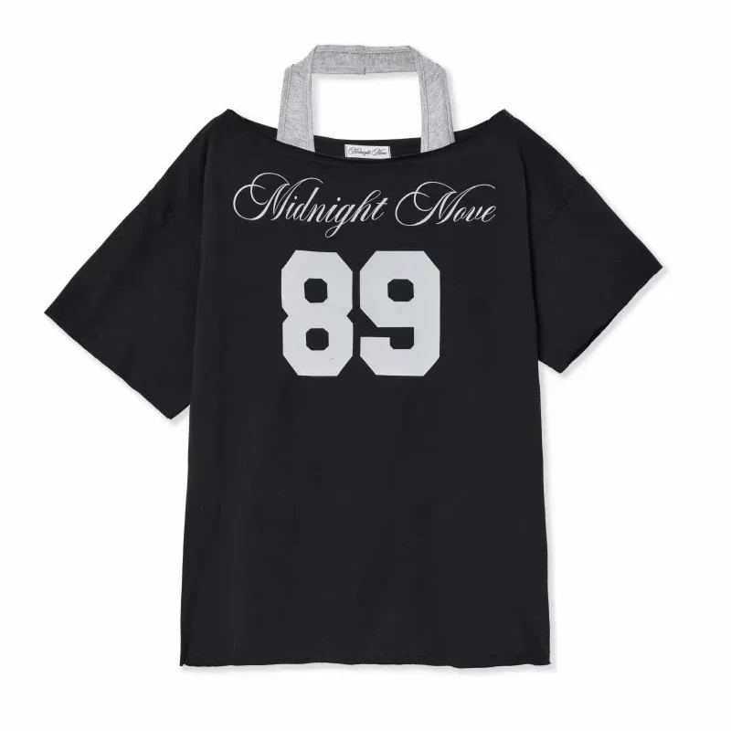 Hearts2hearts Juun&Jiwoo Inspired 89 Off-Shoulder Vest Short-Sleeve Tee