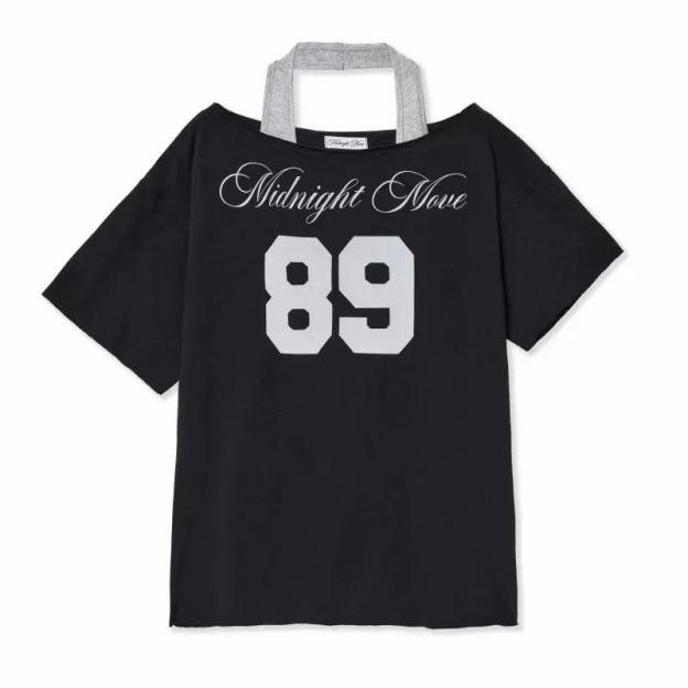 Hearts2hearts Juun&Jiwoo Inspired 89 Off-Shoulder Vest Short-Sleeve Tee