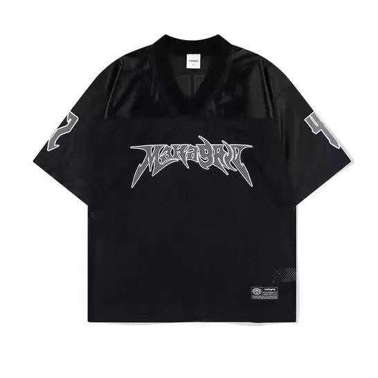 Boynextdoor Taesan Black Retro Mesh Jersey Tee