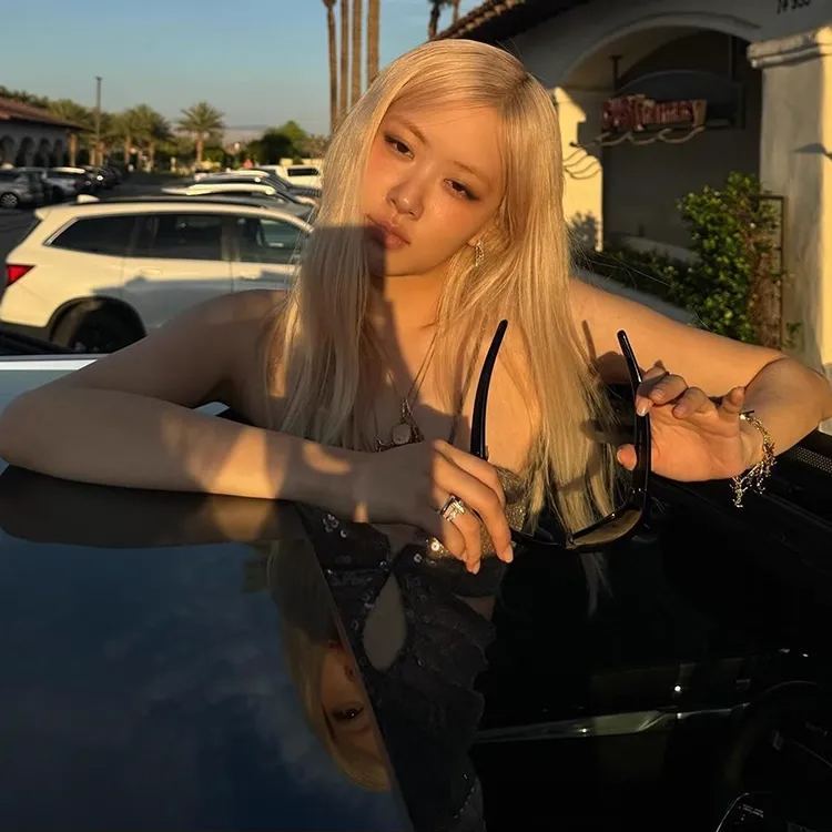 BLACKPINK Rose Inspired Sequin Halter Neck Open-Back Top