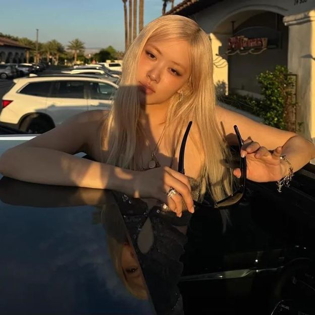 BLACKPINK Rose Inspired Sequin Halter Neck Open-Back Top