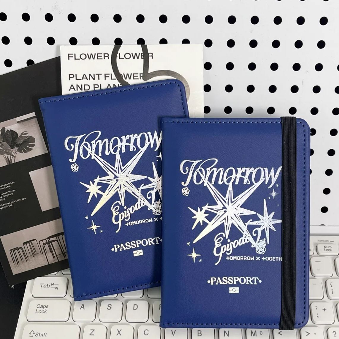 TXT Inspired Laser Embossed Leather Passport Holder