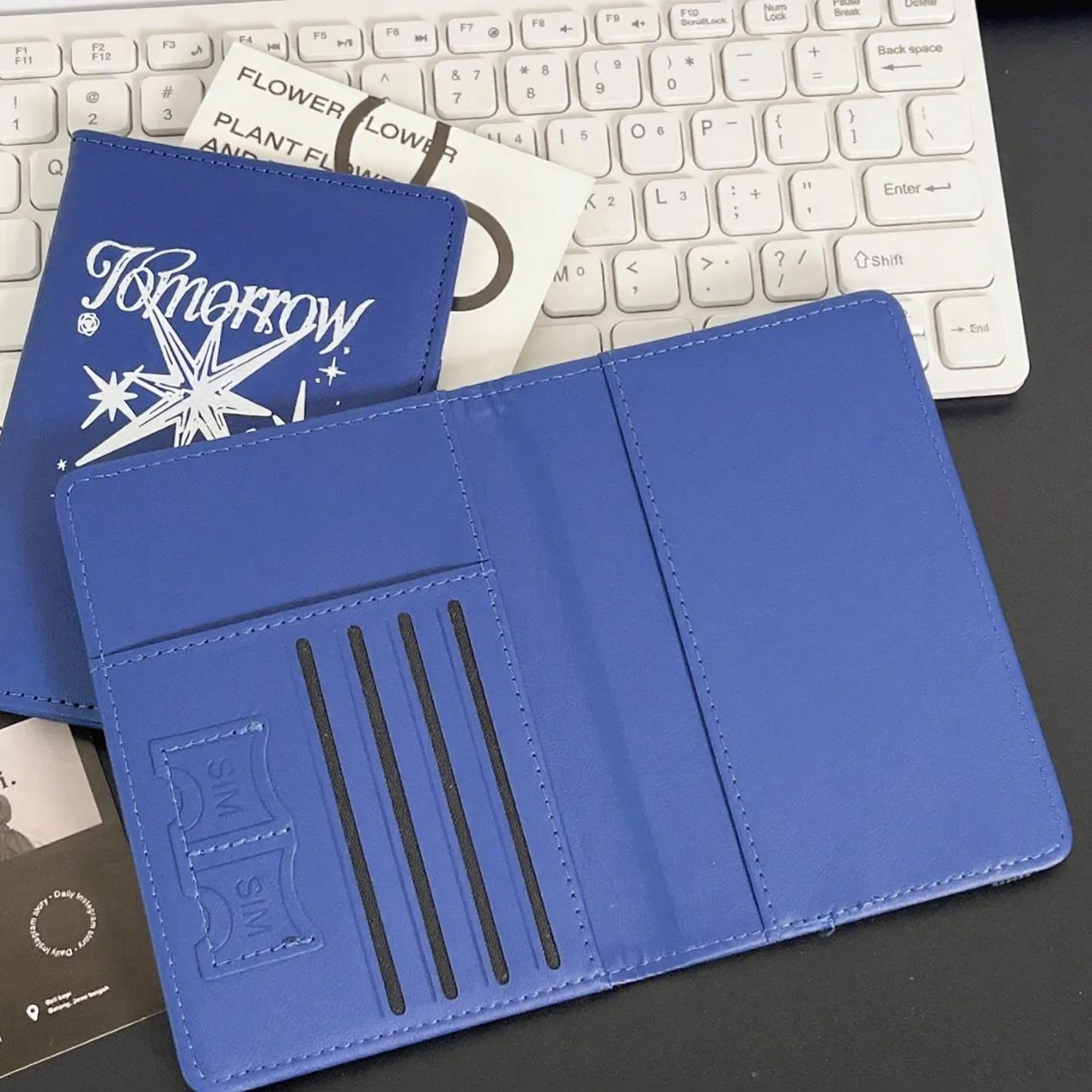 TXT Inspired Laser Embossed Leather Passport Holder