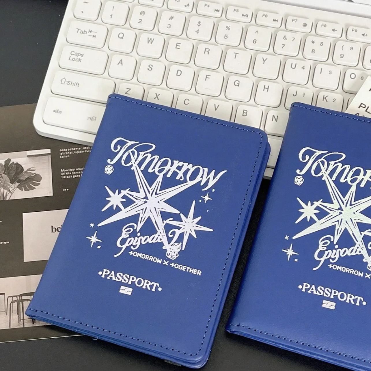 TXT Inspired Laser Embossed Leather Passport Holder