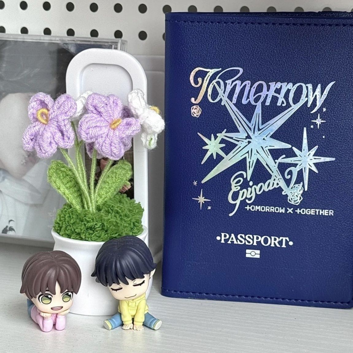 TXT Inspired Laser Embossed Leather Passport Holder