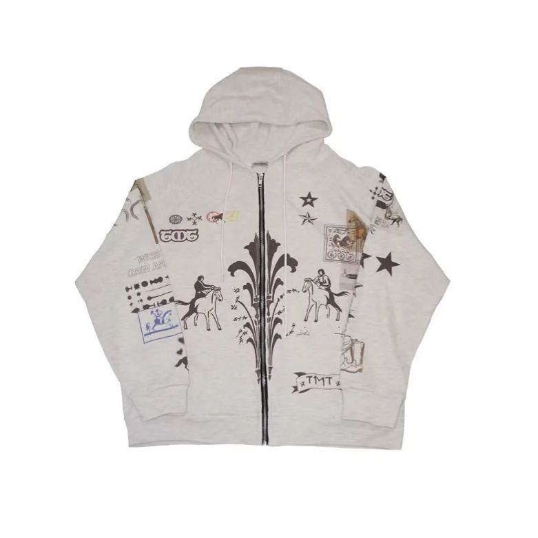 Blackpink Jennie Inspired Graffiti Print Hoodie Jacket