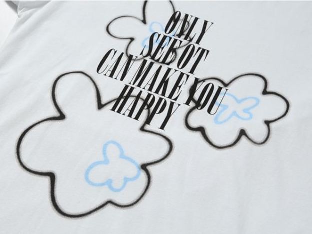 Enhypen Heeseung Inspired Floral Graffiti T-shirt