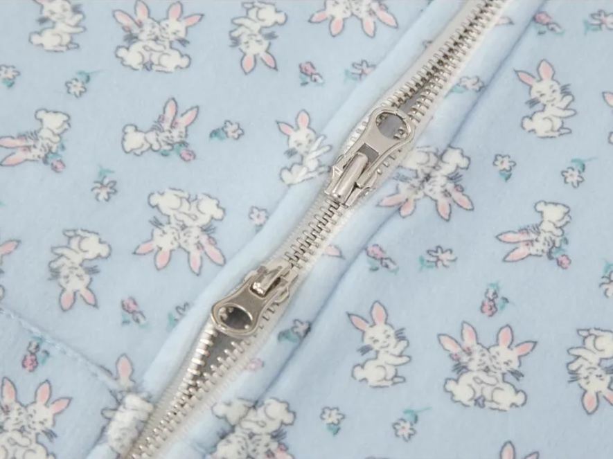 TWICE Nayeon&Illit Moka Inspired Rabbit Print Hooded Zip-up Jacket Pants Set