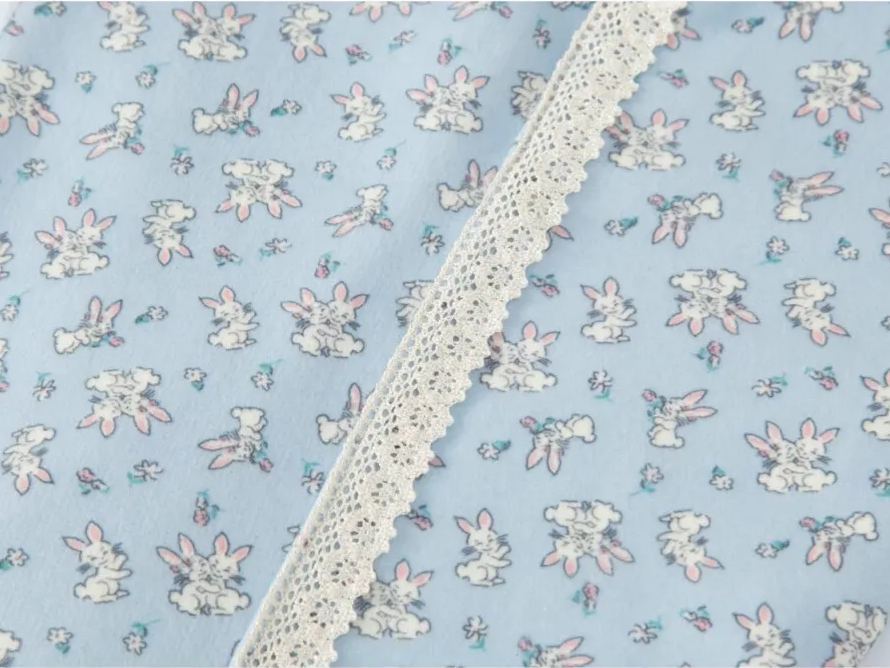 TWICE Nayeon&Illit Moka Inspired Rabbit Print Hooded Zip-up Jacket Pants Set