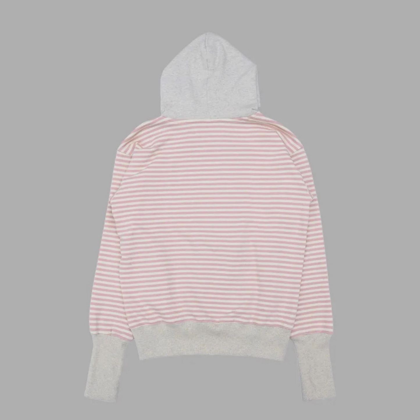 ILLIT Moka Inspired Asymmetric Zip Striped Hooded Sweatshirt Jacket