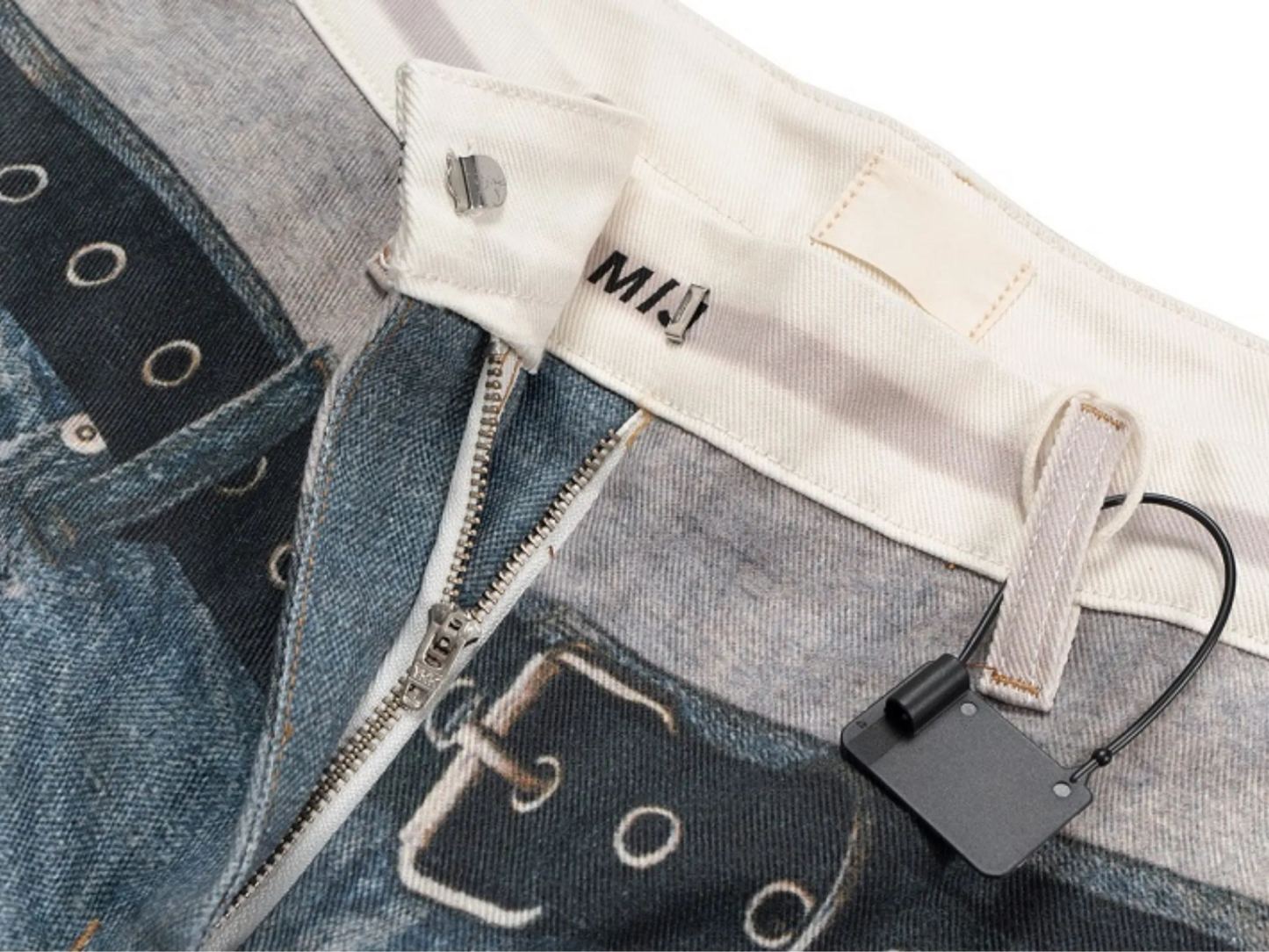 Enhypen Niki Inspired Trompe L‘oeil Denim Printed Pants