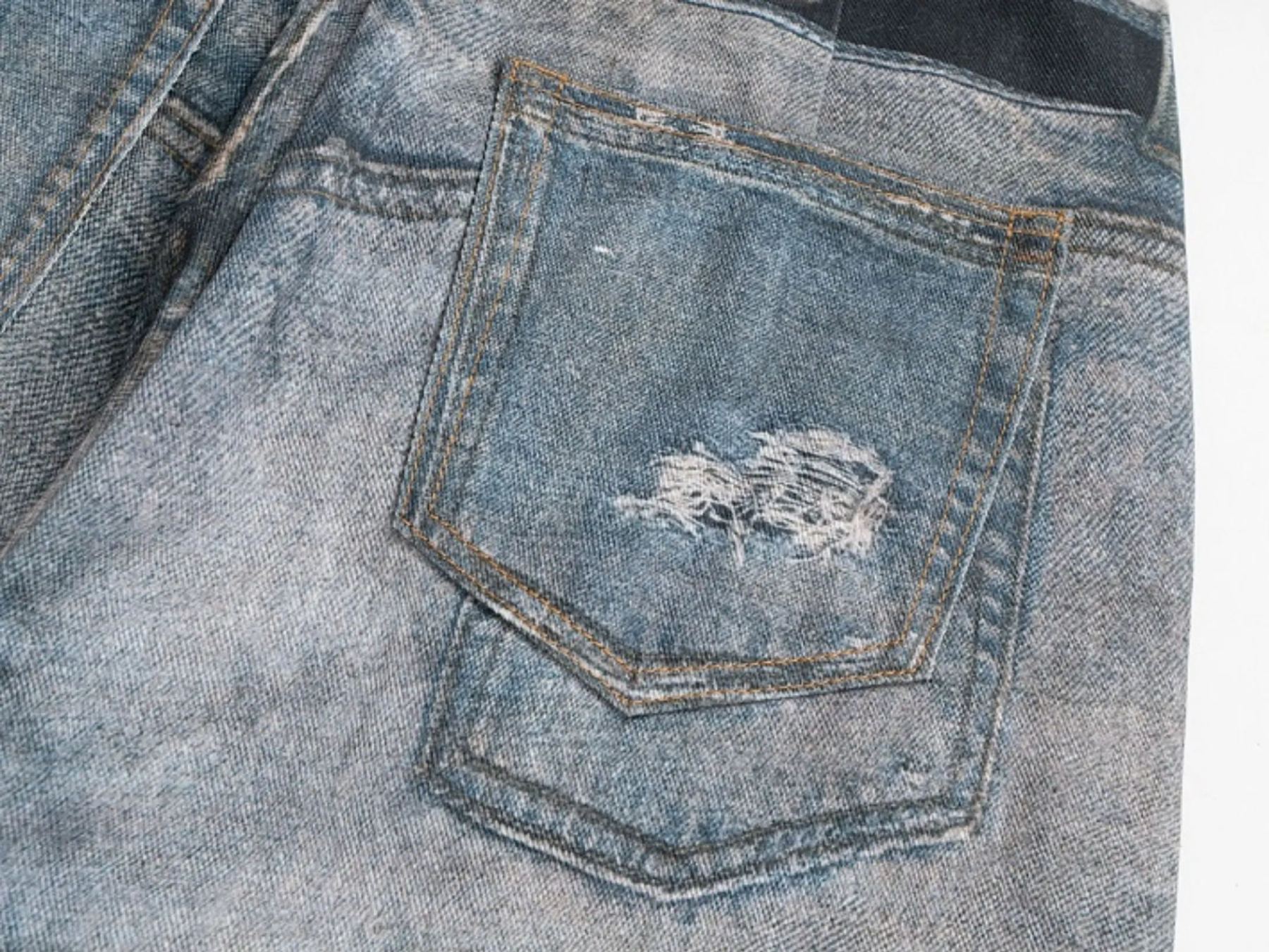 Enhypen Niki Inspired Trompe L‘oeil Denim Printed Pants