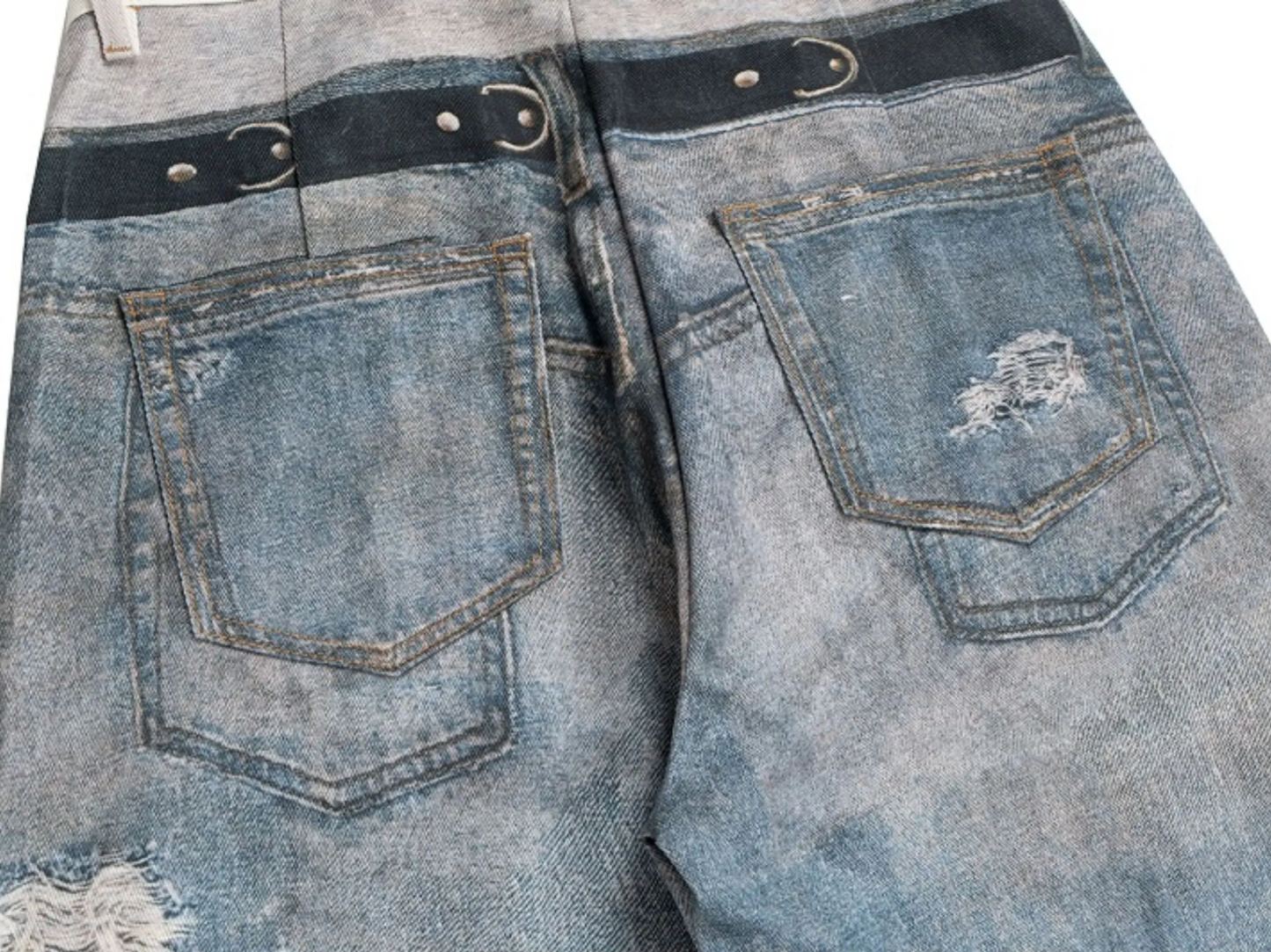 Enhypen Niki Inspired Trompe L‘oeil Denim Printed Pants