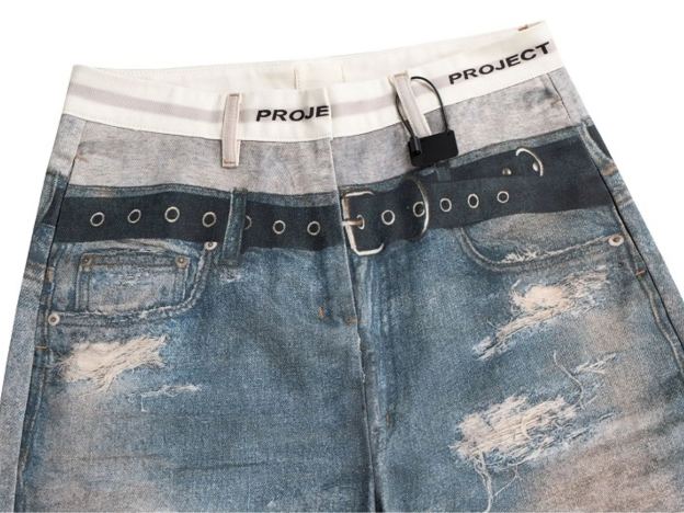 Enhypen Niki Inspired Trompe L‘oeil Denim Printed Pants