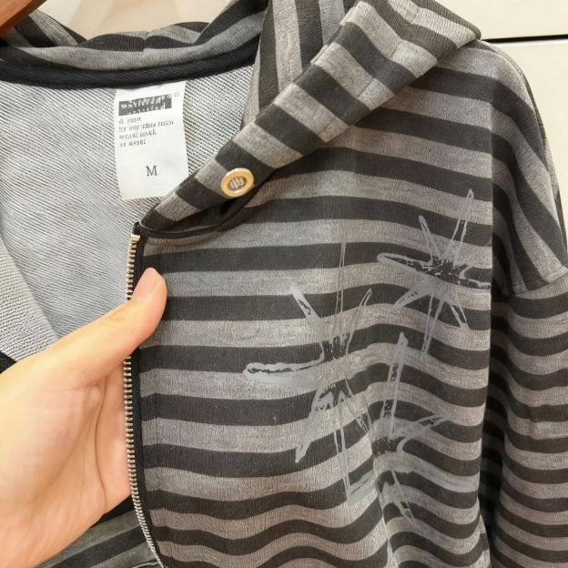 NCT WISH Riku&ZB1 ZhangHao Inspired Y2K Light Gothic Striped Zip-up Hoodie 