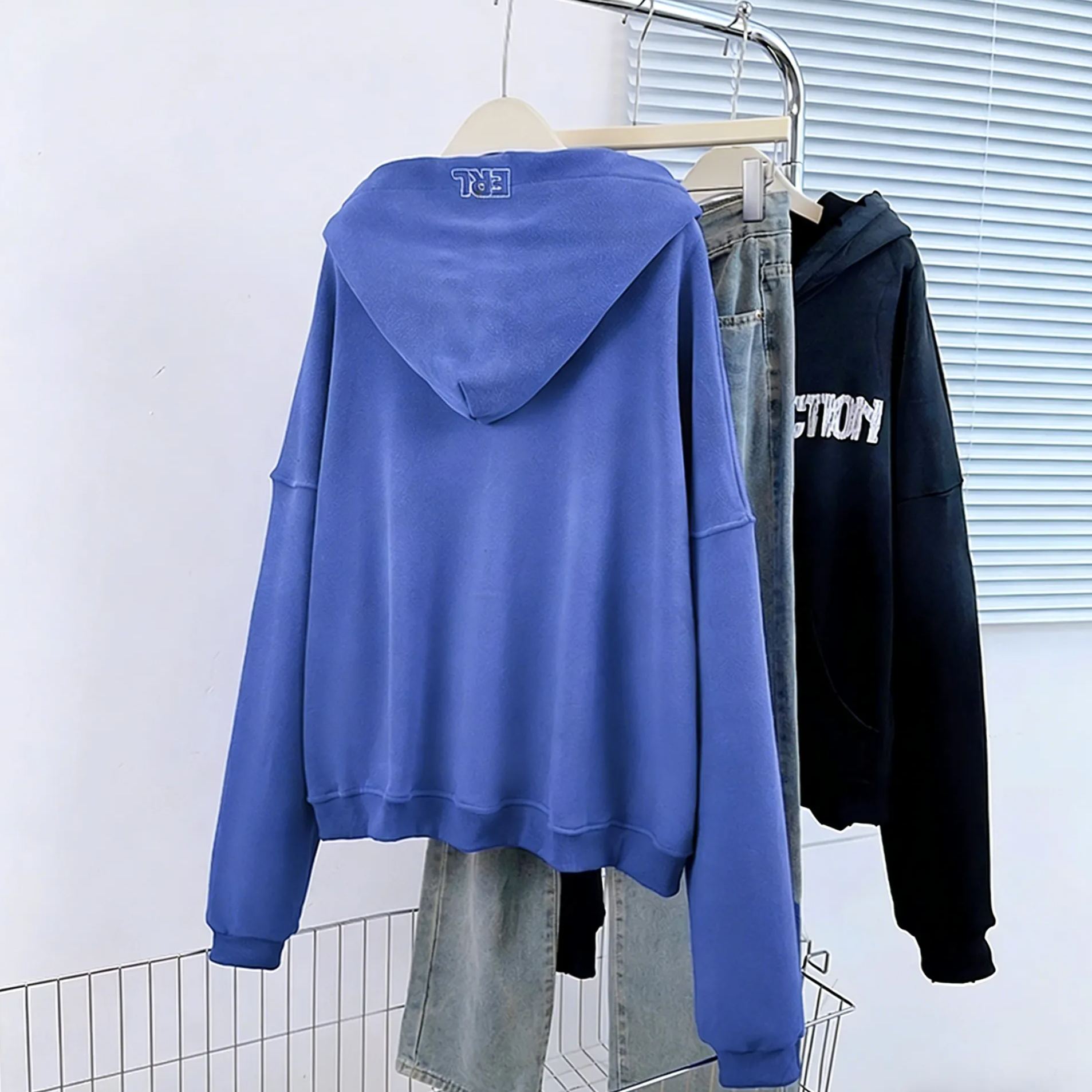 TXT Yeonjun Inspired Blue Gradient Zip-Up Hoodie