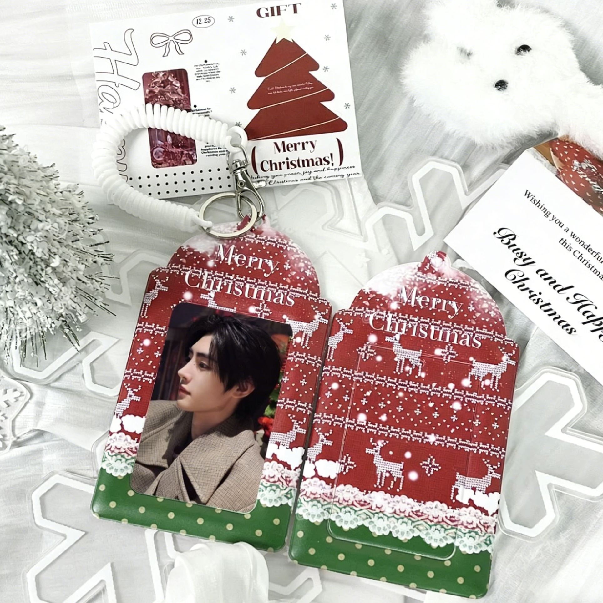 Kpop Idol 3 PCS Set Christmas Themed Photocard Holder