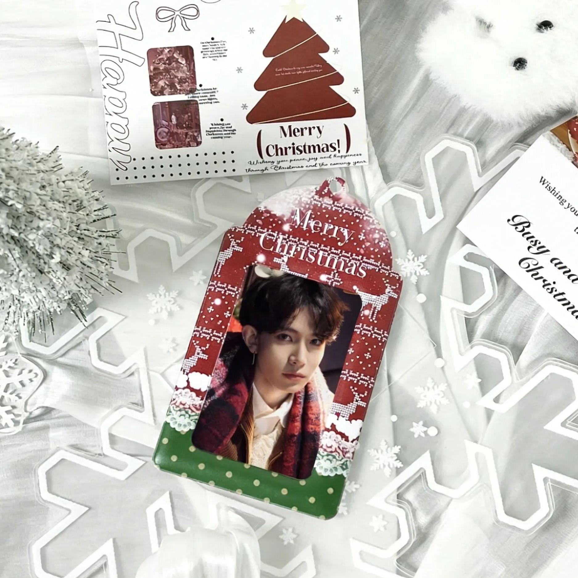 Kpop Idol 3 PCS Set Christmas Themed Photocard Holder