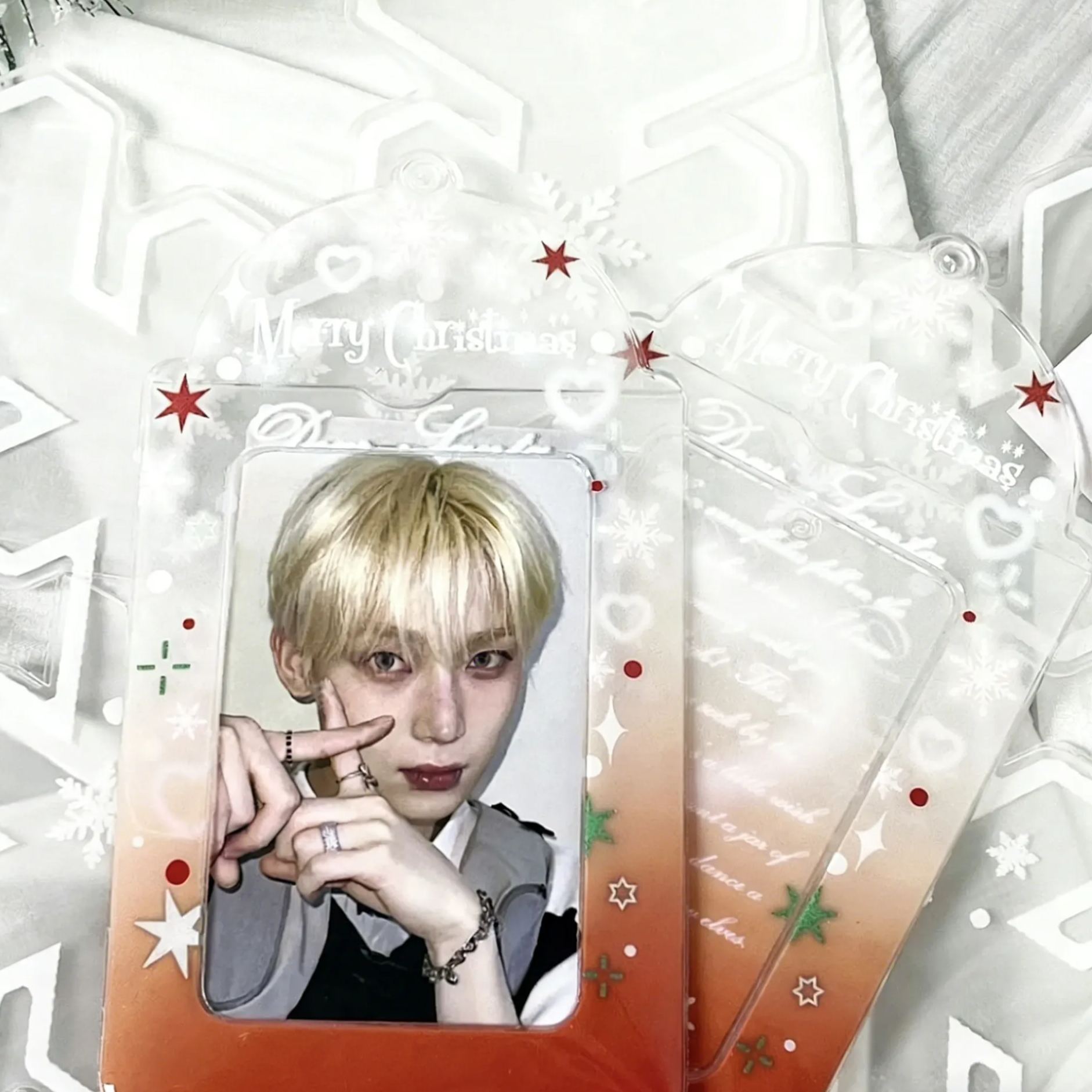 Kpop Idol 3 PCS Set Christmas Themed Photocard Holder
