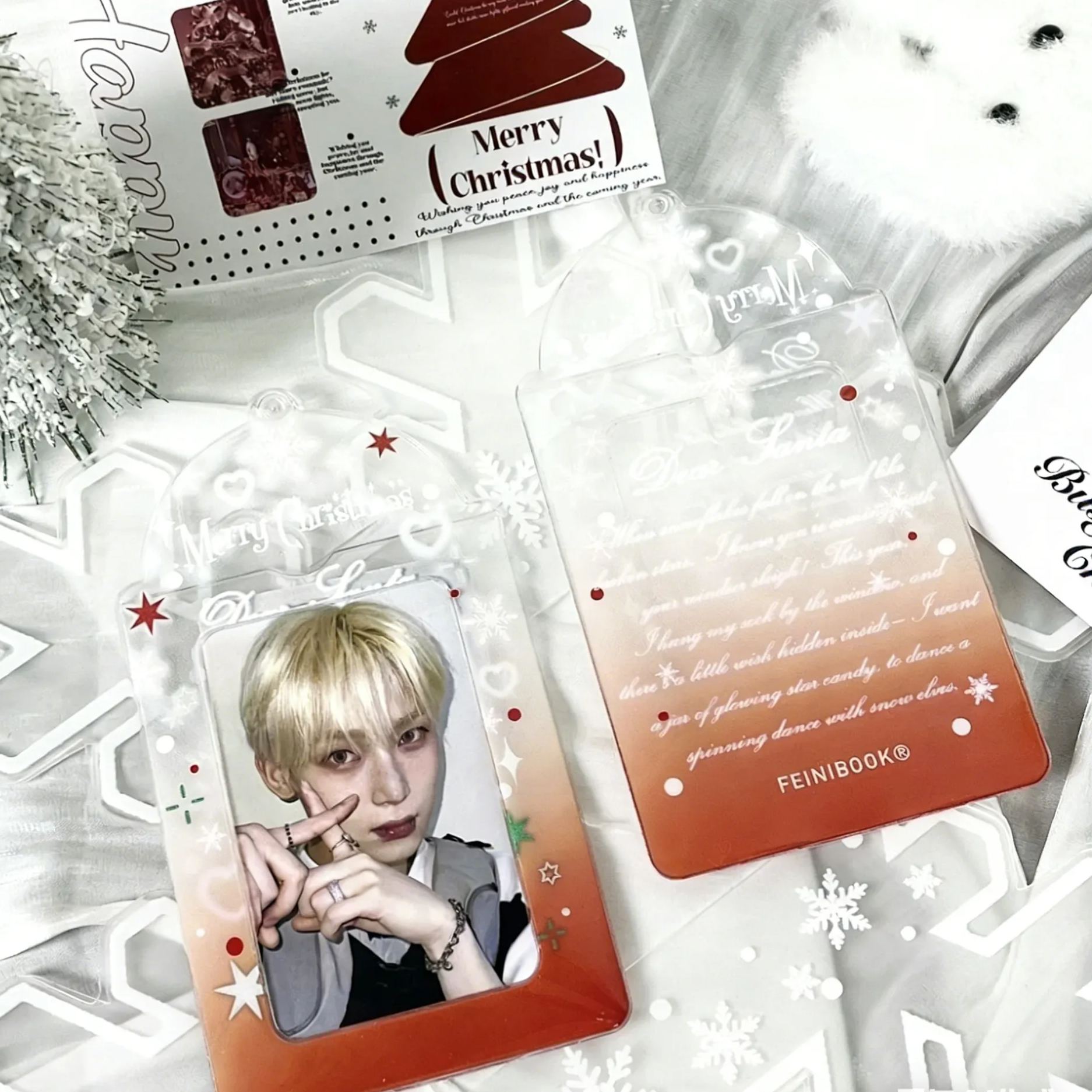 Kpop Idol 3 PCS Set Christmas Themed Photocard Holder