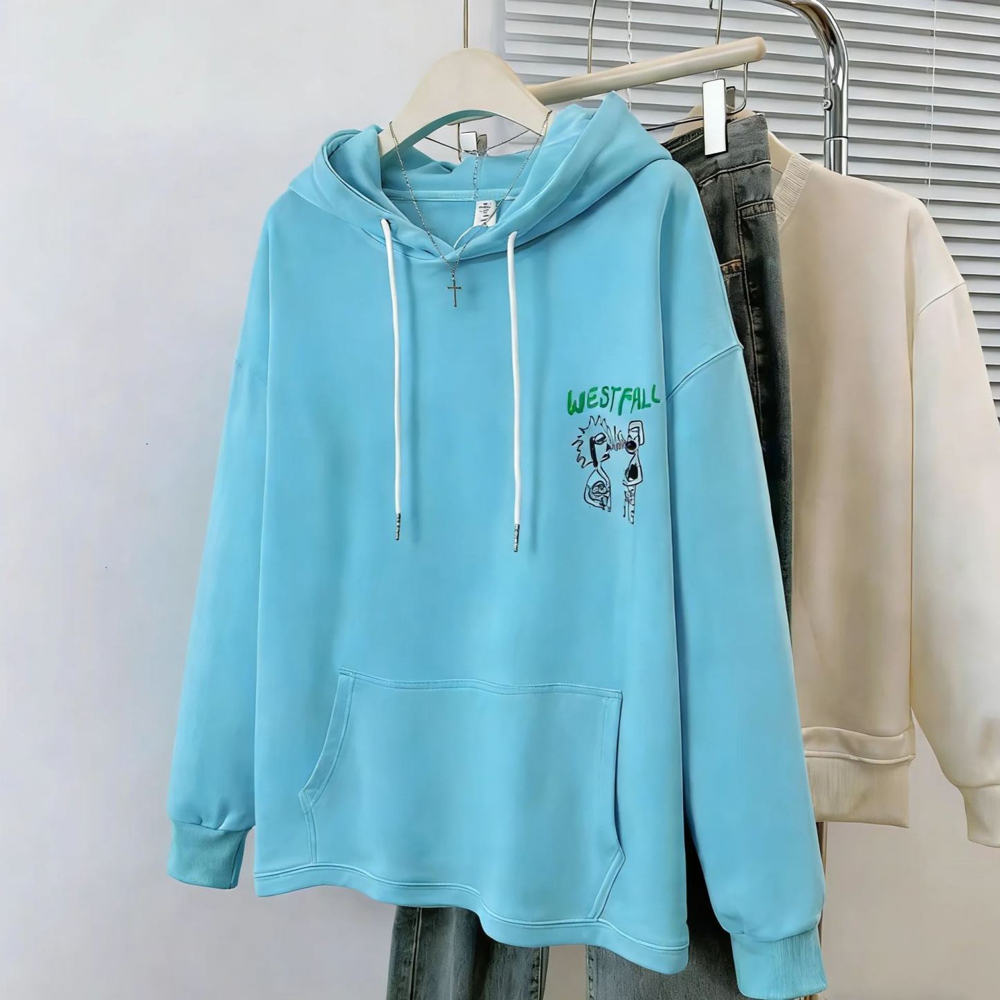 Cortis Juhoon Inspired Light Blue Graphic Hoodie