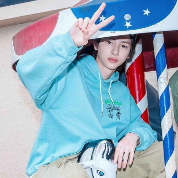 Cortis Juhoon Inspired Light Blue Graphic Hoodie