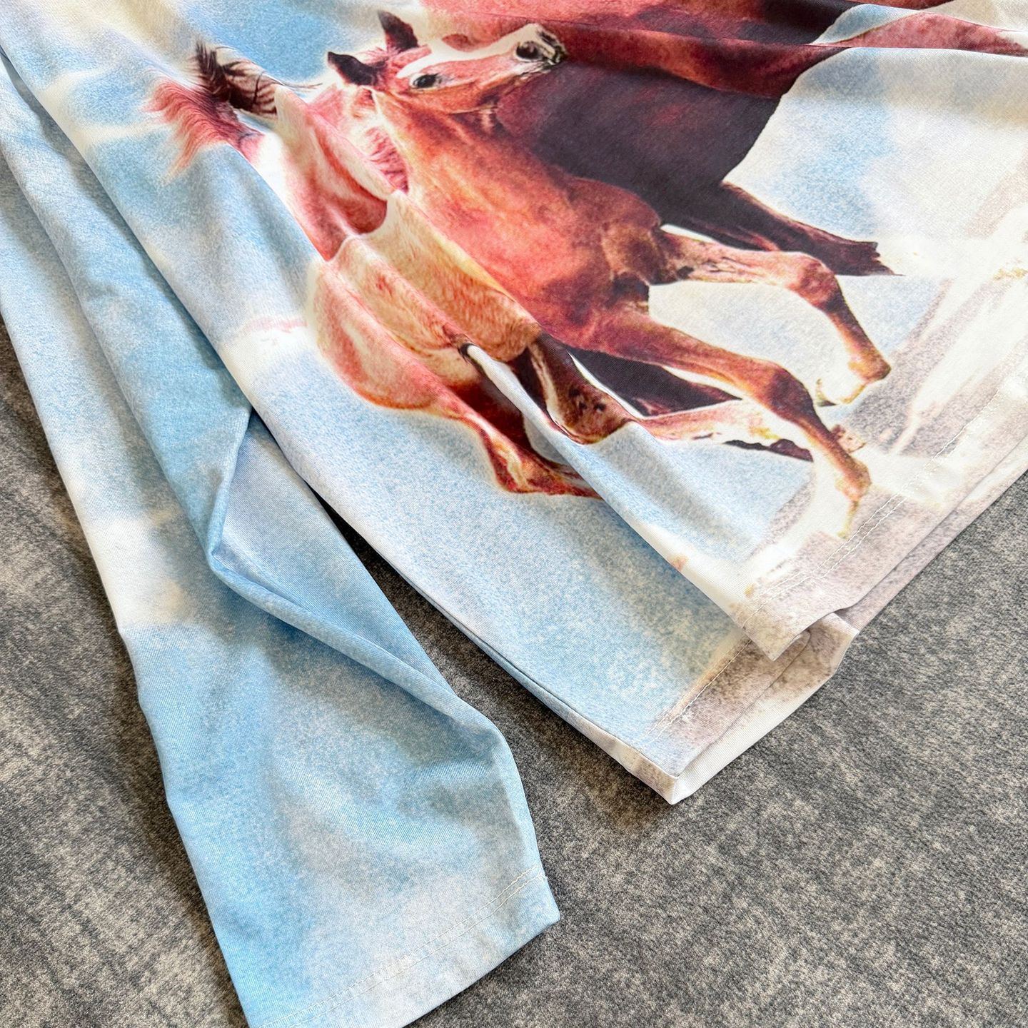 Aespa Karina & IVE  inspired horse print long sleeve tshirt