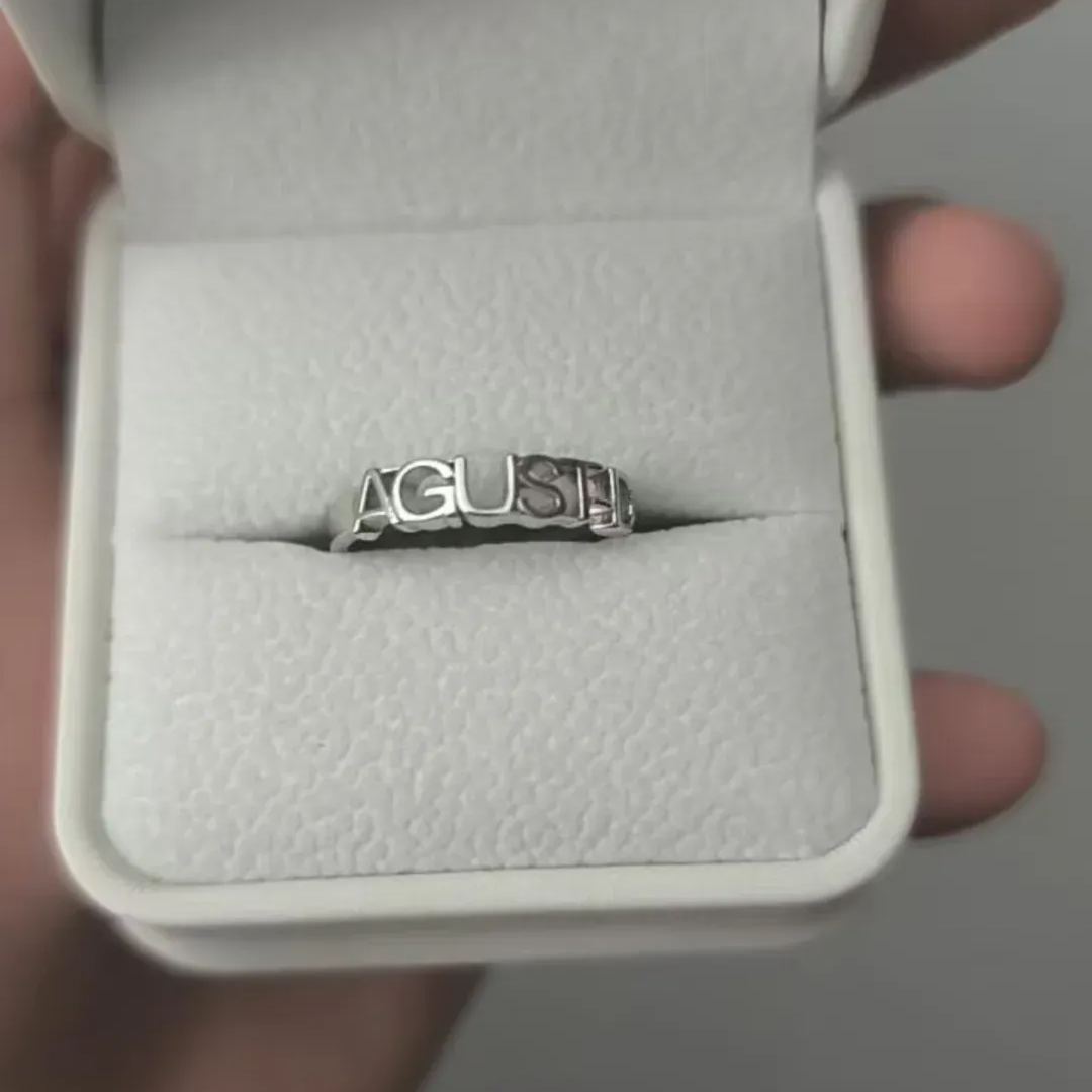 BTS Agust D Suga Letter Ring-Kpop Jewelry for ARMY