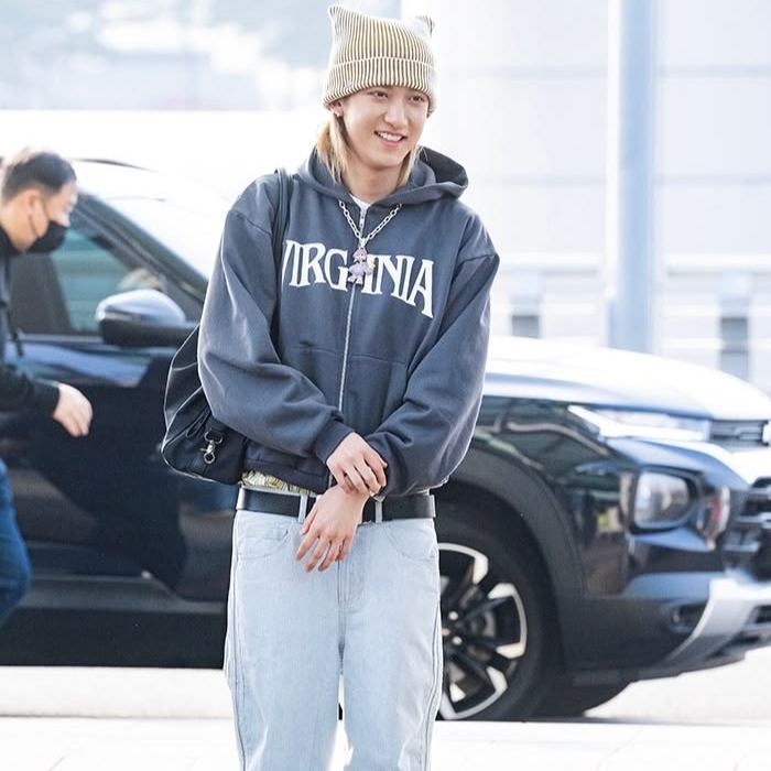 lngshot Woojin inspired cute Knit Ear Flap Hat
