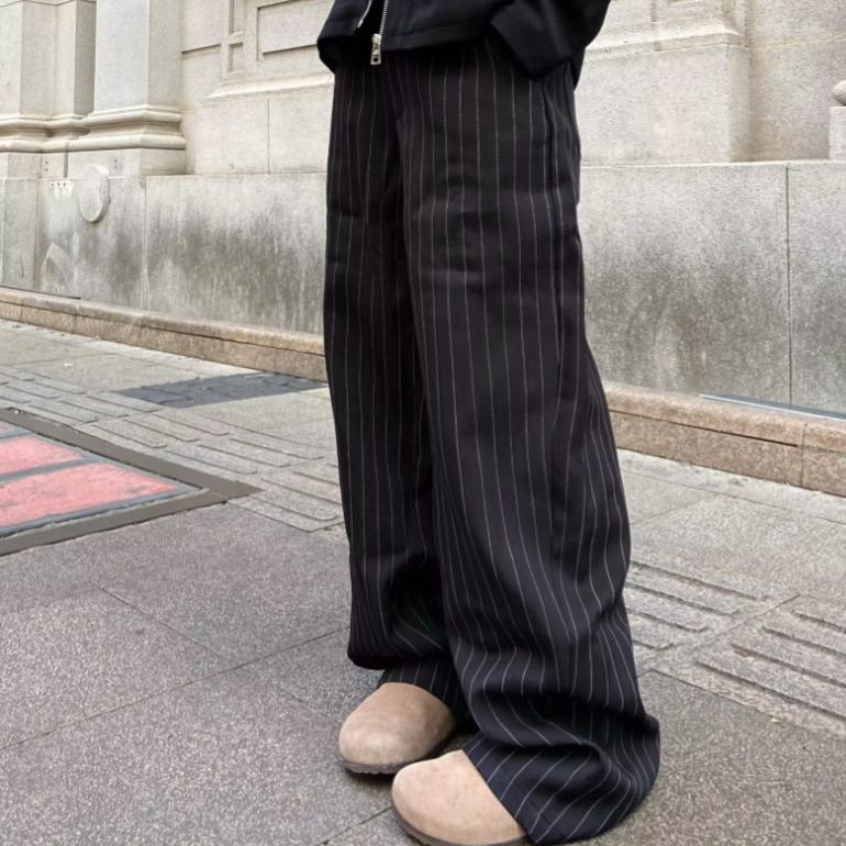 Enhypen jungwon inspired Black Striped Pants