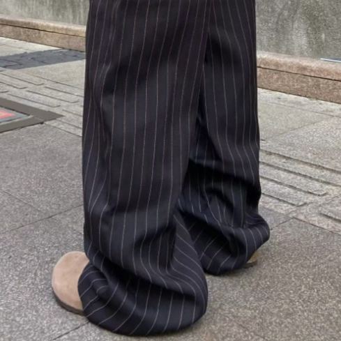 Enhypen jungwon inspired Black Striped Pants