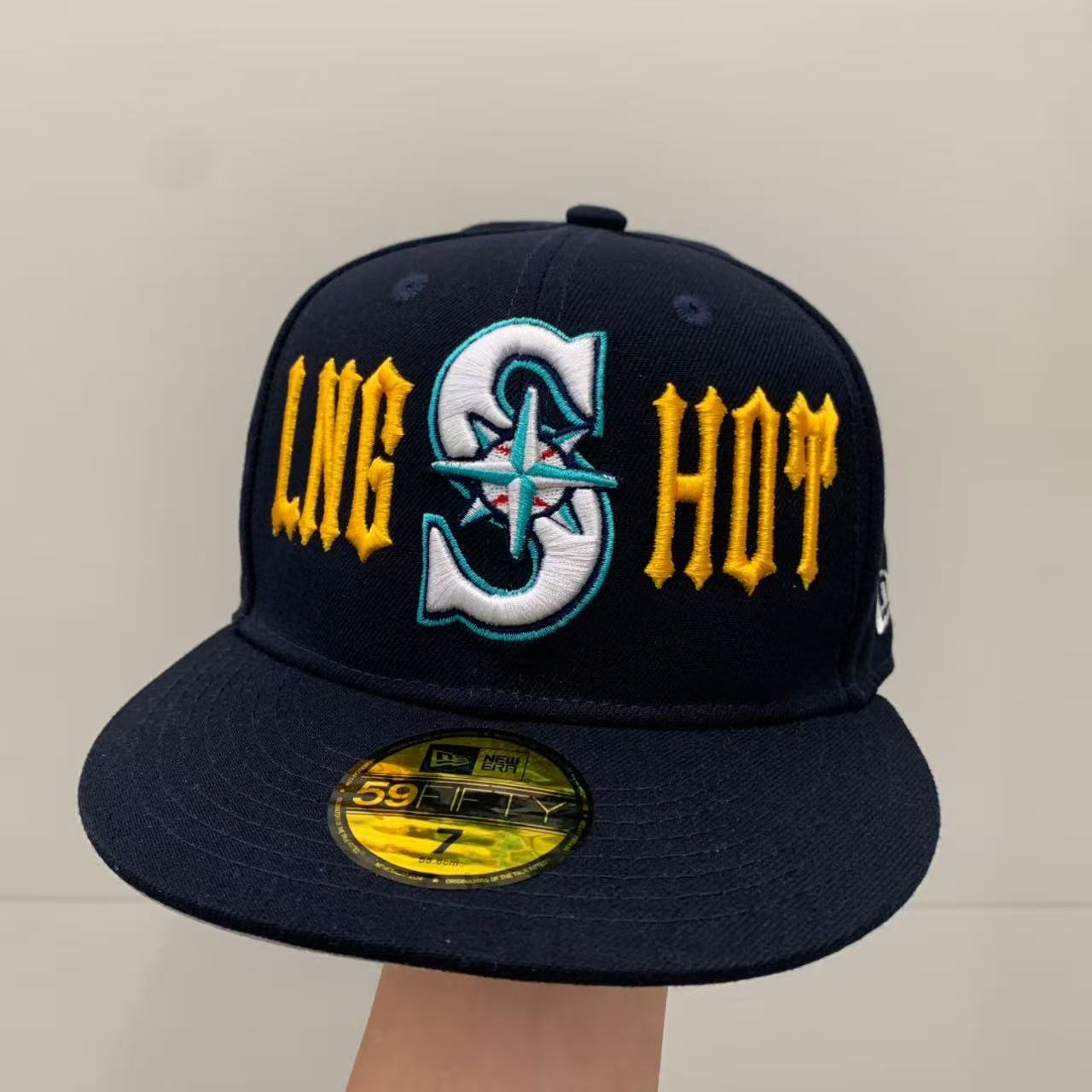 lngshot inspired Red Blue Embroidered Baseball Cap Hat 