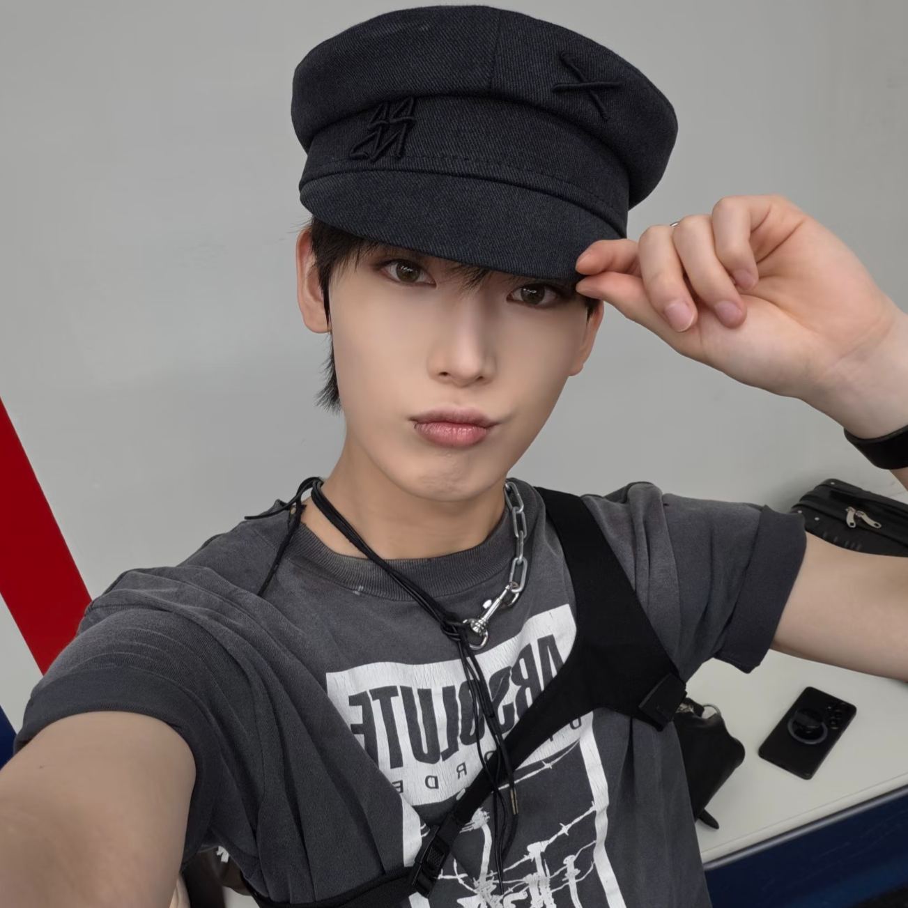 Enhypen Sunoo inspired RB Wool Peaked Cap