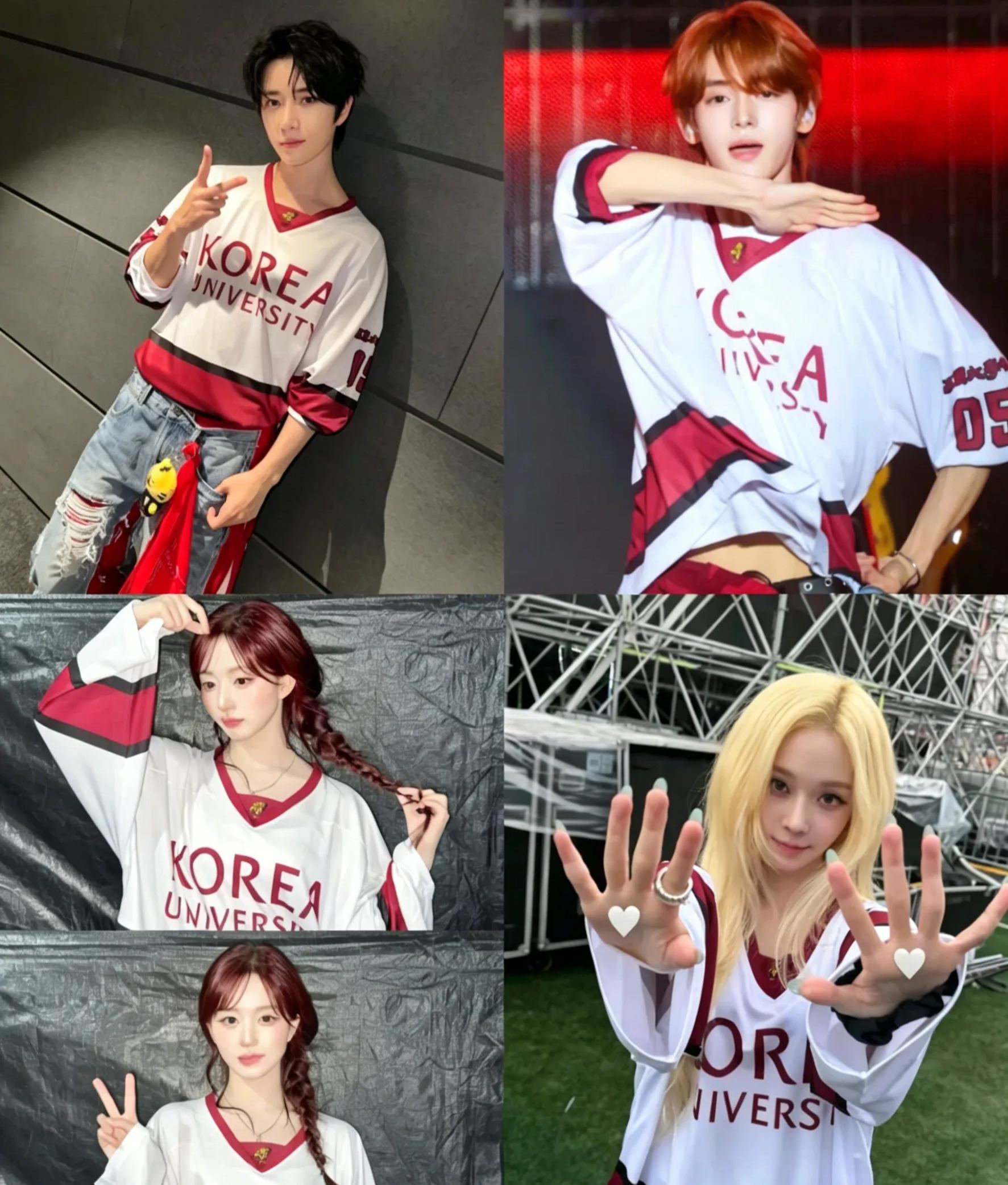 Kpop Idol Korea University Hockey Graphic T Shirt Vintage Campus Tee jersey