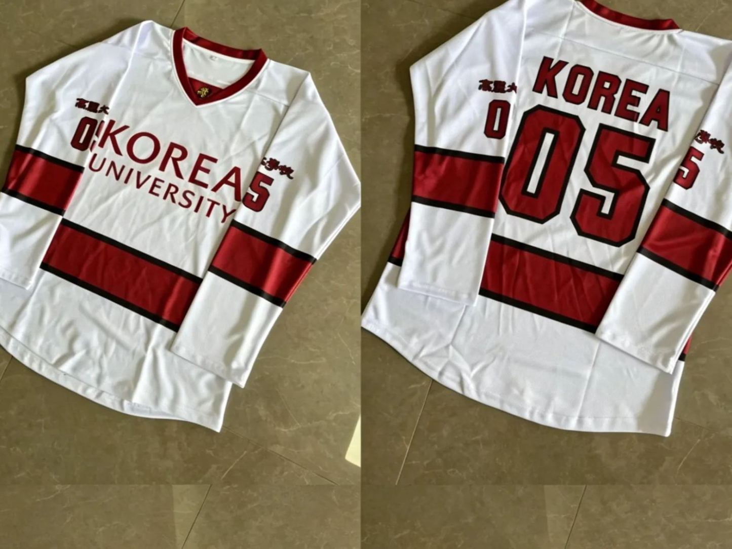 Kpop Idol Korea University Hockey Graphic T Shirt Vintage Campus Tee jersey