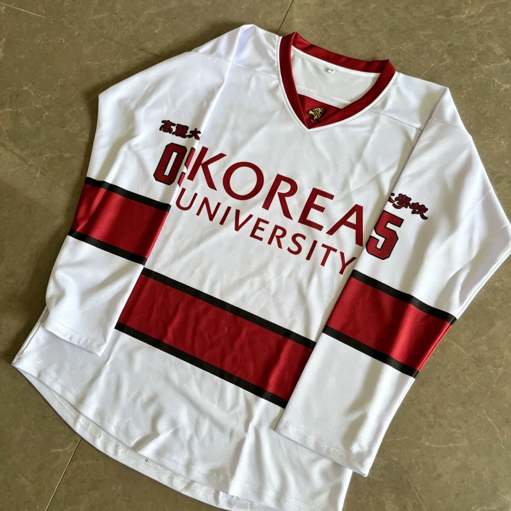 Kpop Idol Korea University Hockey Graphic T Shirt Vintage Campus Tee jersey-aespa winter