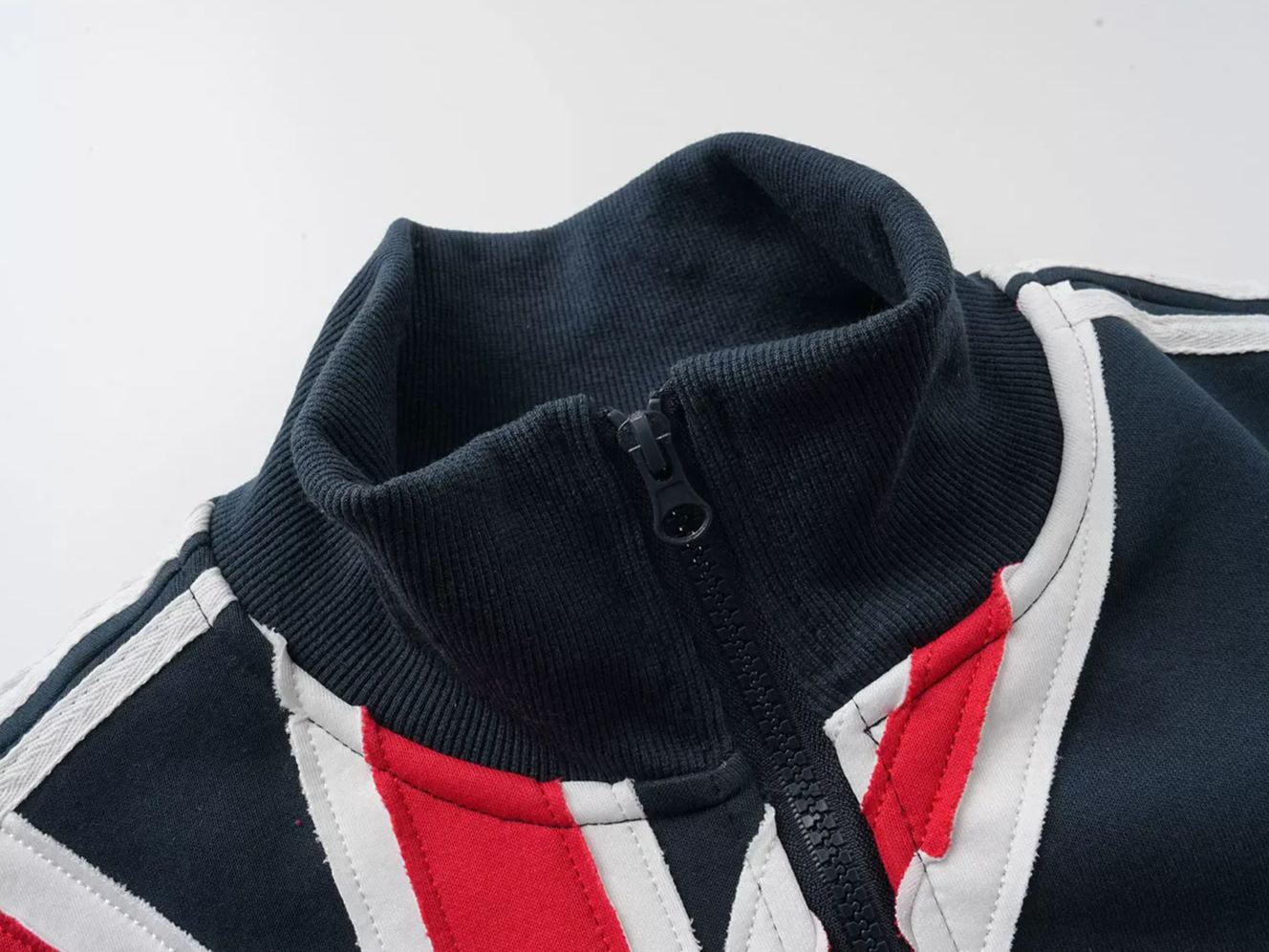 Lngshot Woojin Inspired Union Jack British Flag Striped Zip Up Track Jacket