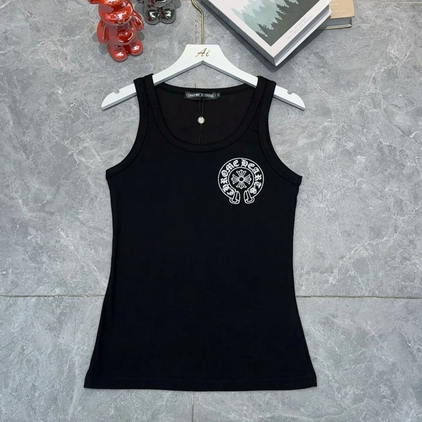 Aespa Karina Inspired Chrome Hearts Style Tank Top