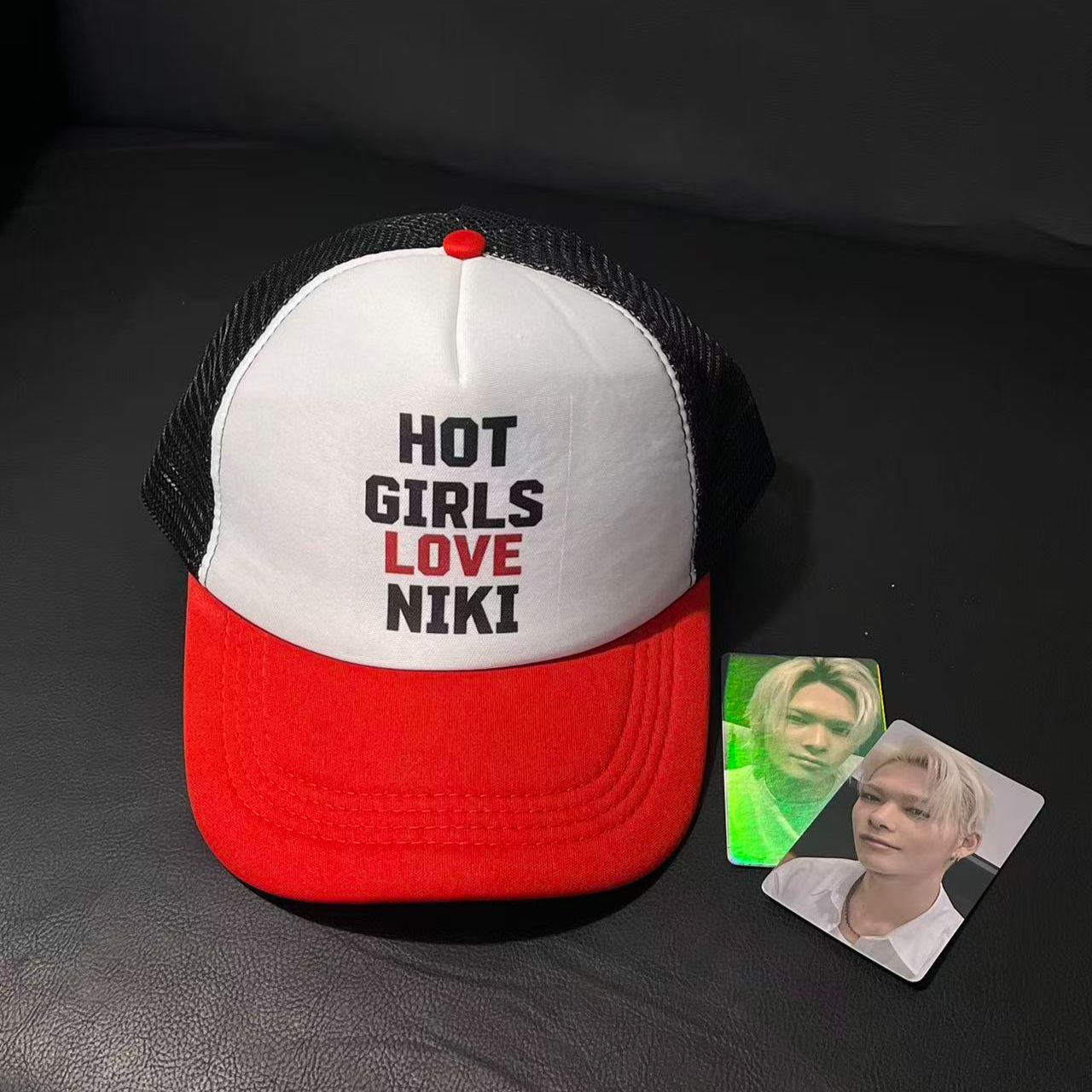 Enhypen Niki I Love Niki Graphic Custom Trucker Cap Hat-NI-KI