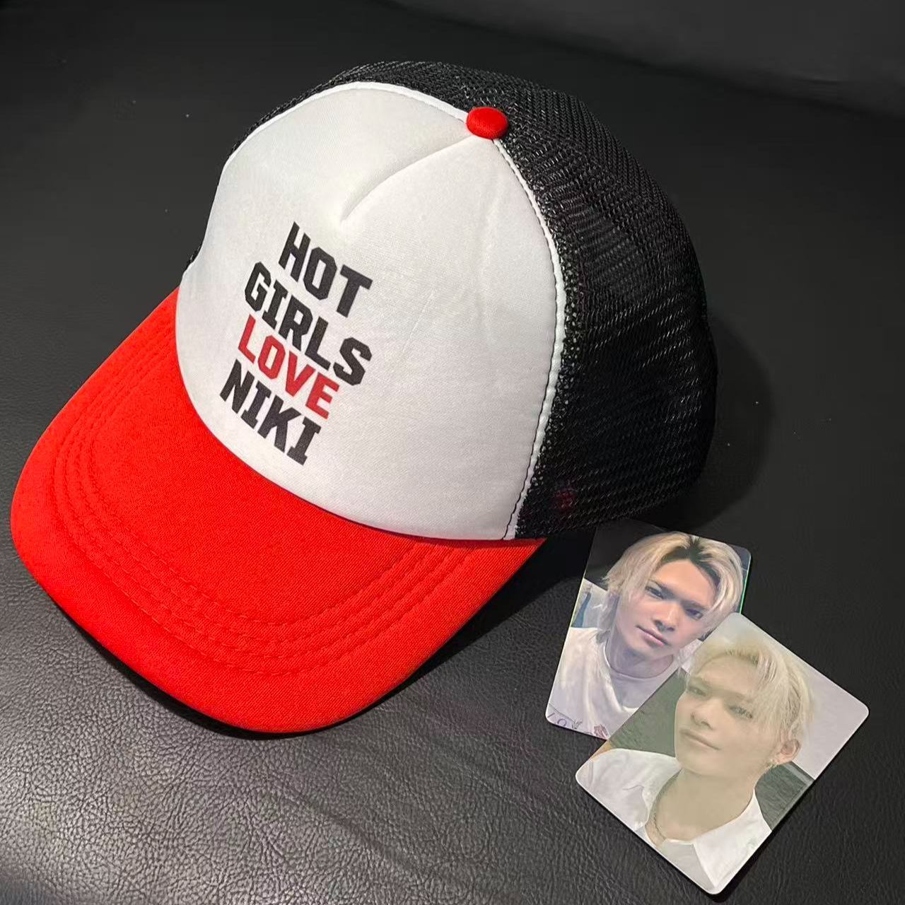 Enhypen Niki I Love Niki Graphic Custom Trucker Cap Hat-NI-KI