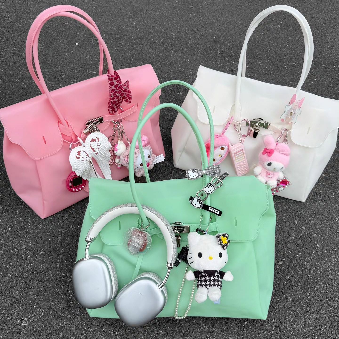 Candy Color Jelly Firkin Tote bag