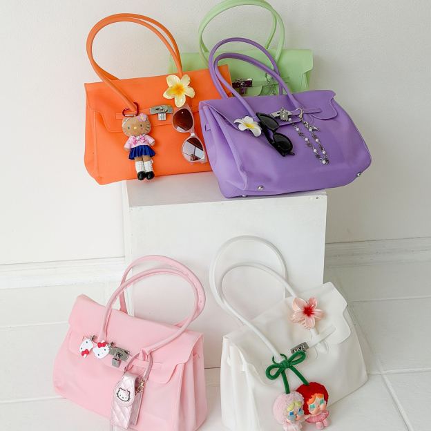 Candy Color Jelly Firkin Tote bag